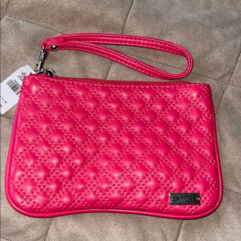 Express Bright Pink Wristlet NWT